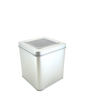 Square - 201 Square Tin with window 82x82x91mm